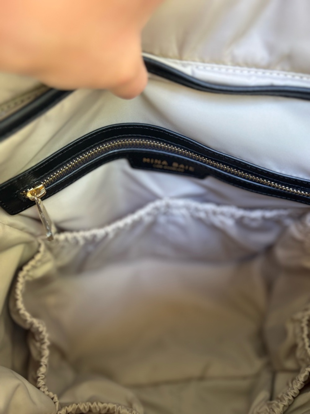 Mina Baie Kinney leather diaper bag and Backpack black sold out online - Picture 12 of 16